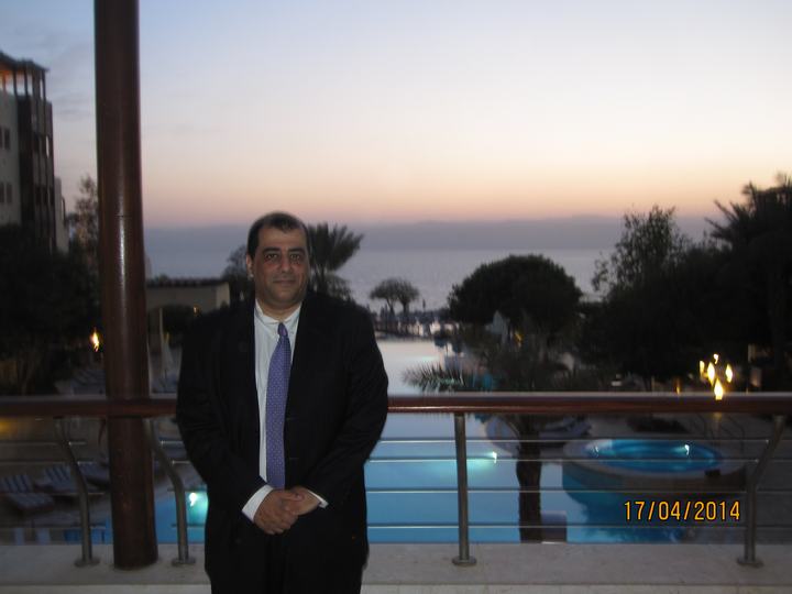 Prof. Mohamed Rami Mahmoud — Dead Sea visit, Dead Sea, Jordan, 2014
